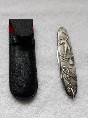 Arnex folding pocket knife - sports figures - Solingen Germany